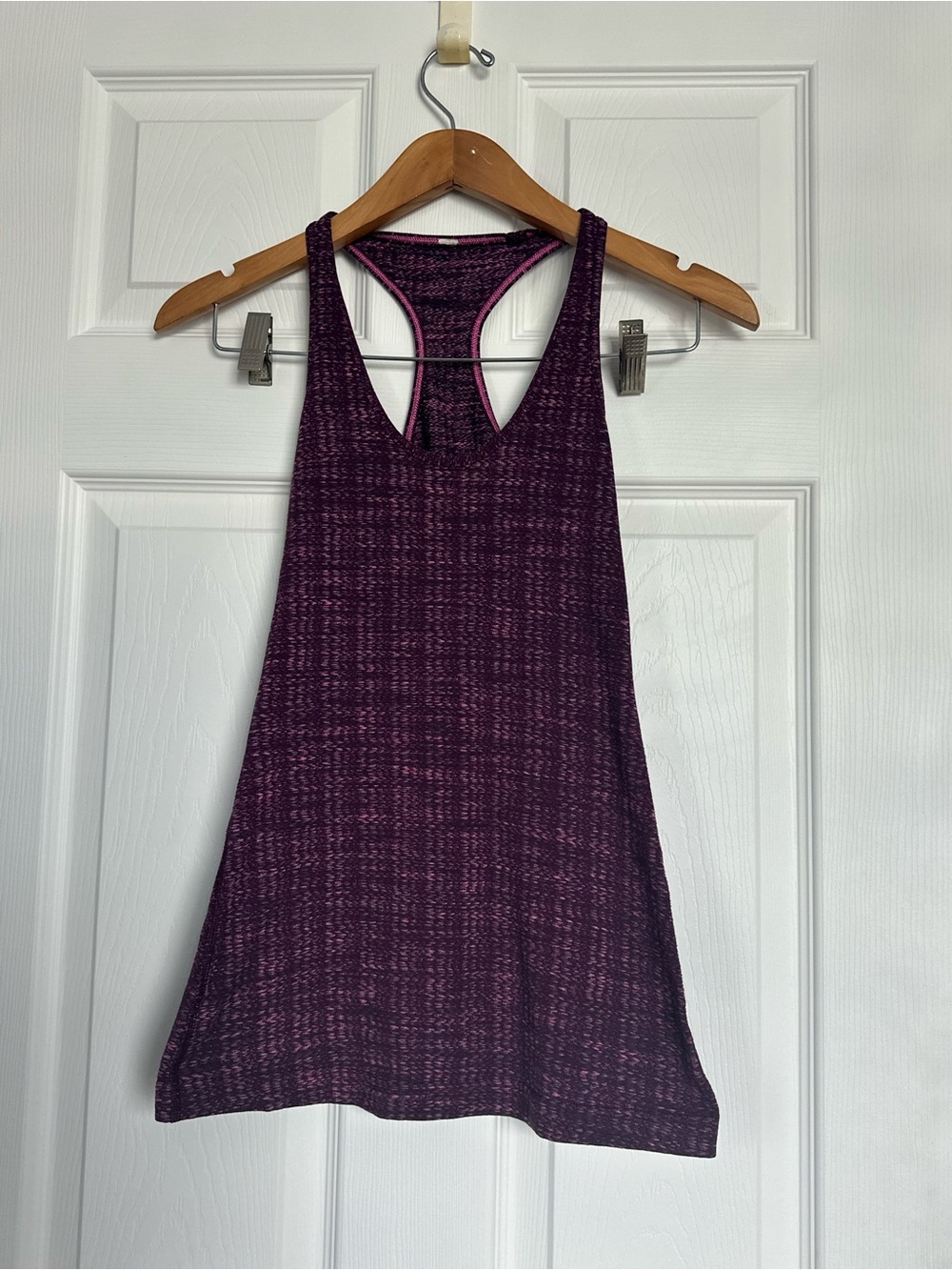Lululemon Athletic Top Heathered Purple Racerback Tank Top
